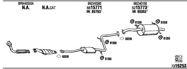 WALKER MA70303 Exhaust System